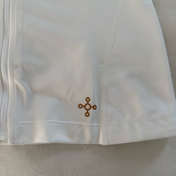 Tommie Copper Mens Compression Shirt Back Support Short Sleeve White Zip Up - Picture 7 of 10